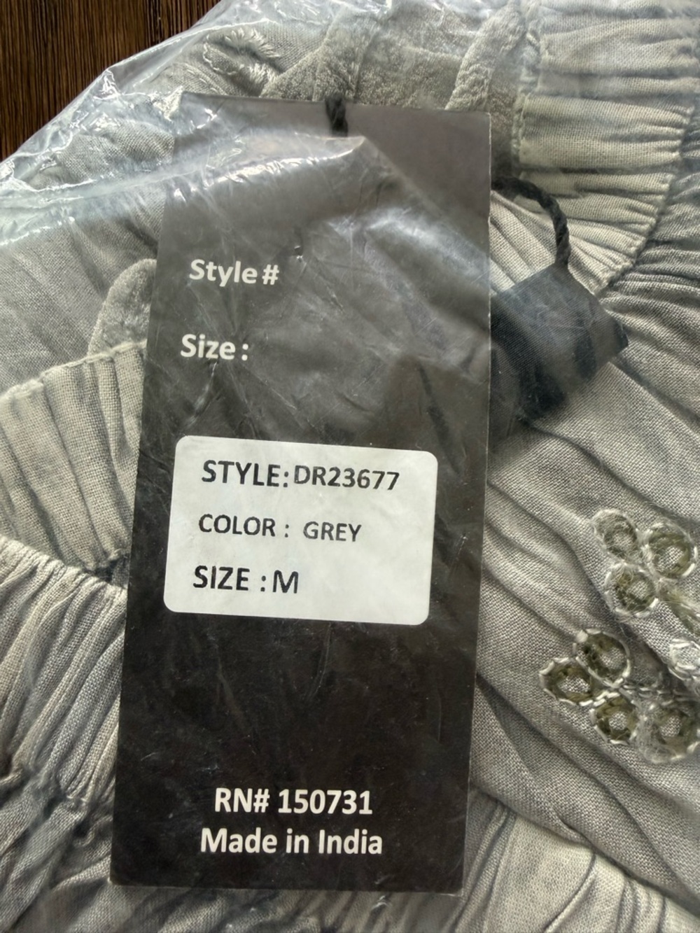 Young Threads Effortless Elegance: Sheared & Elasticated V-Neck Hi Lo Dress - Picture 8 of 9